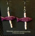Heishe with block Heishi Fish  Earrings